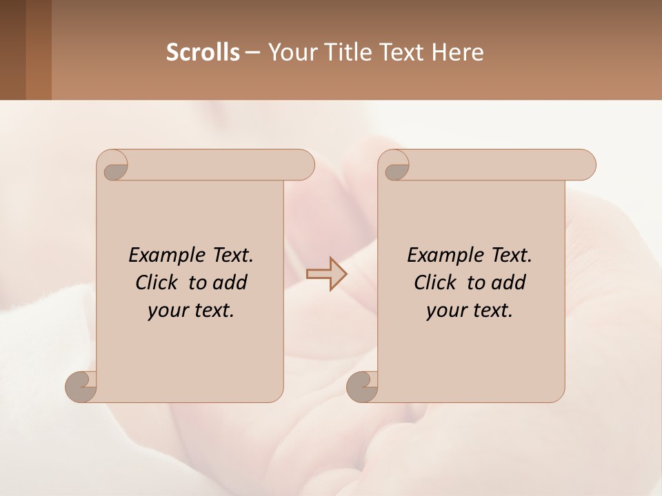 A Person Holding A Baby In Their Hands PowerPoint Template