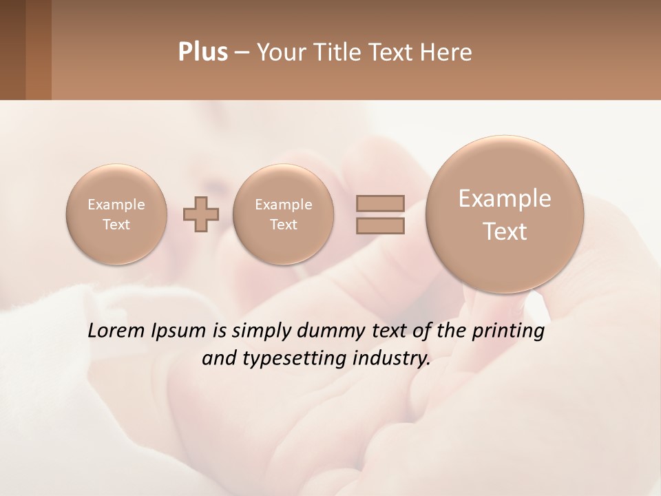 A Person Holding A Baby In Their Hands PowerPoint Template