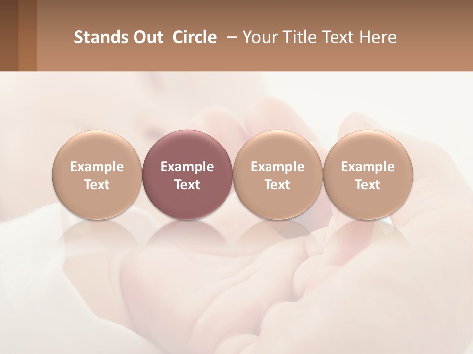 A Person Holding A Baby In Their Hands PowerPoint Template