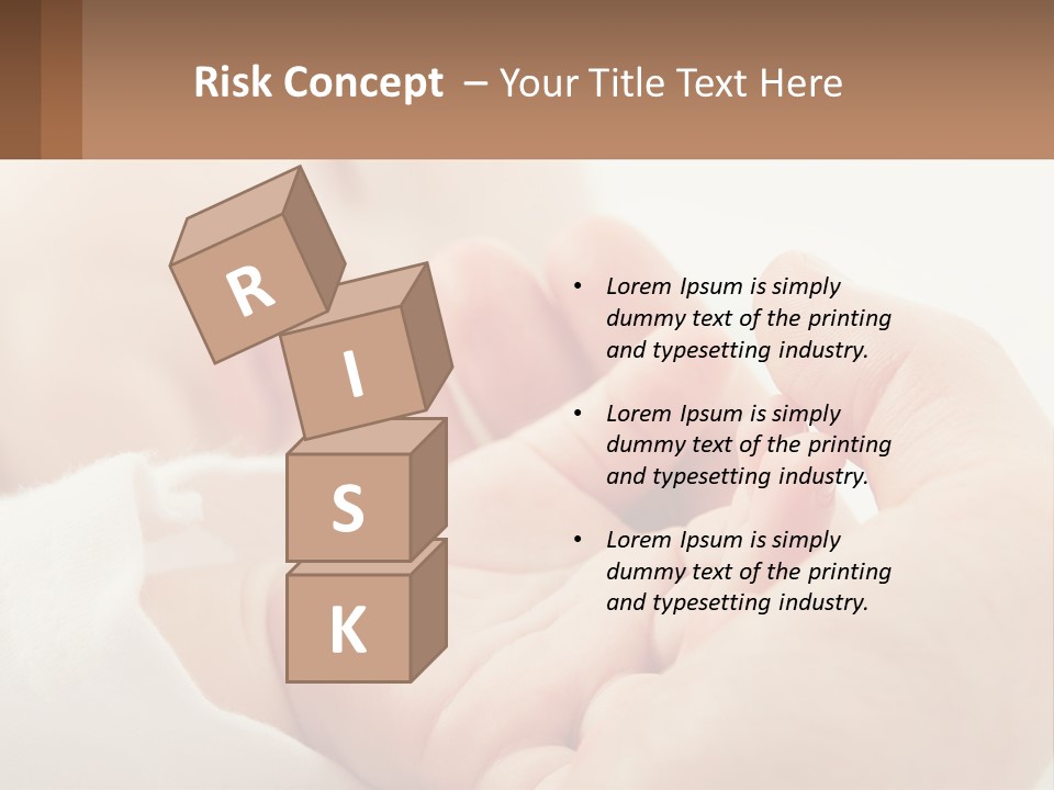 A Person Holding A Baby In Their Hands PowerPoint Template