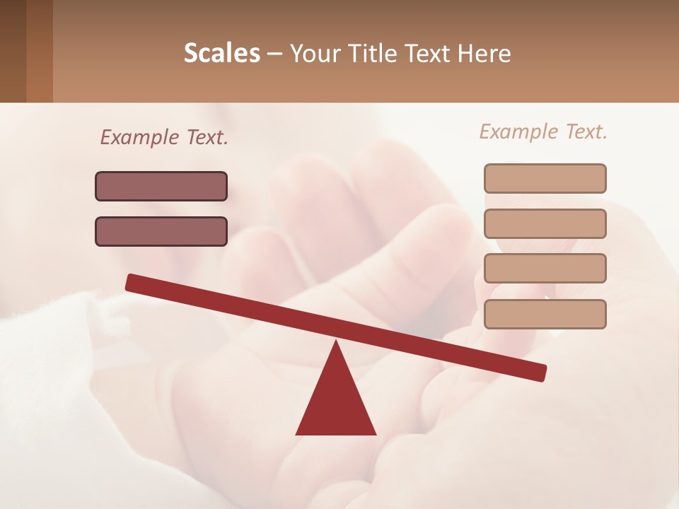 A Person Holding A Baby In Their Hands PowerPoint Template