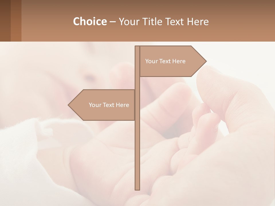 A Person Holding A Baby In Their Hands PowerPoint Template