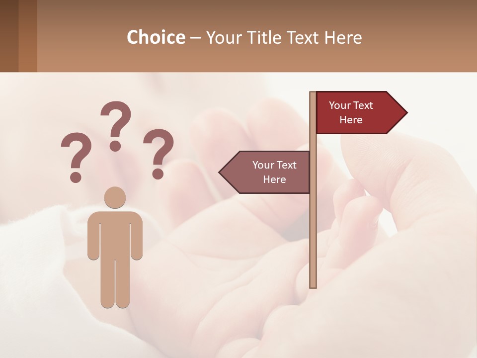 A Person Holding A Baby In Their Hands PowerPoint Template