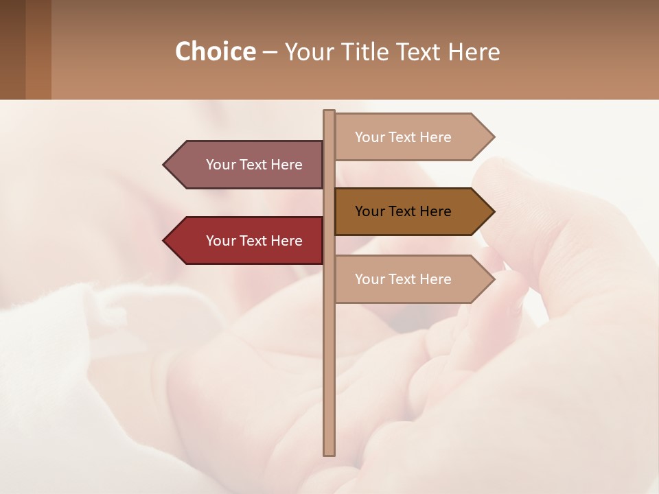 A Person Holding A Baby In Their Hands PowerPoint Template