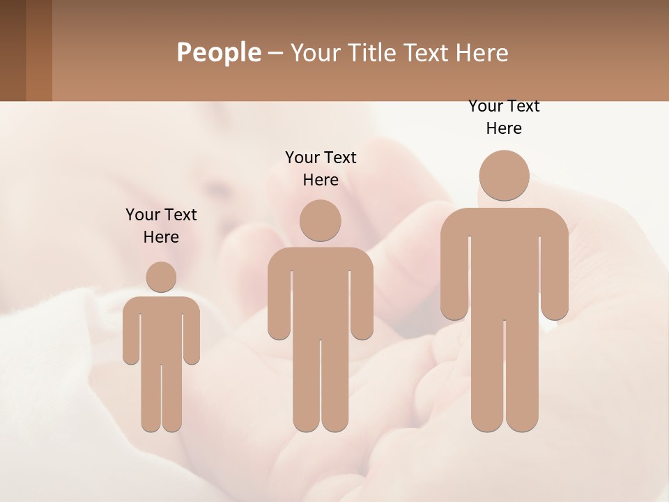 A Person Holding A Baby In Their Hands PowerPoint Template