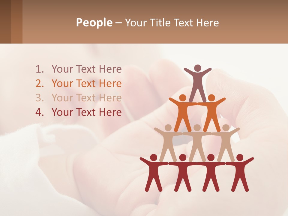 A Person Holding A Baby In Their Hands PowerPoint Template