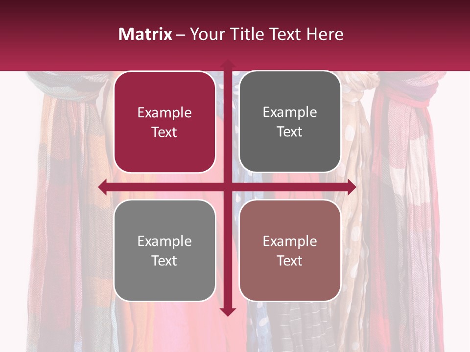 A Bunch Of Scarves Hanging On A Rack PowerPoint Template