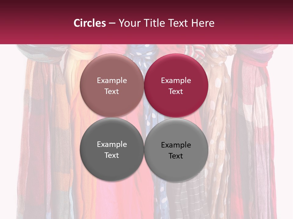 A Bunch Of Scarves Hanging On A Rack PowerPoint Template