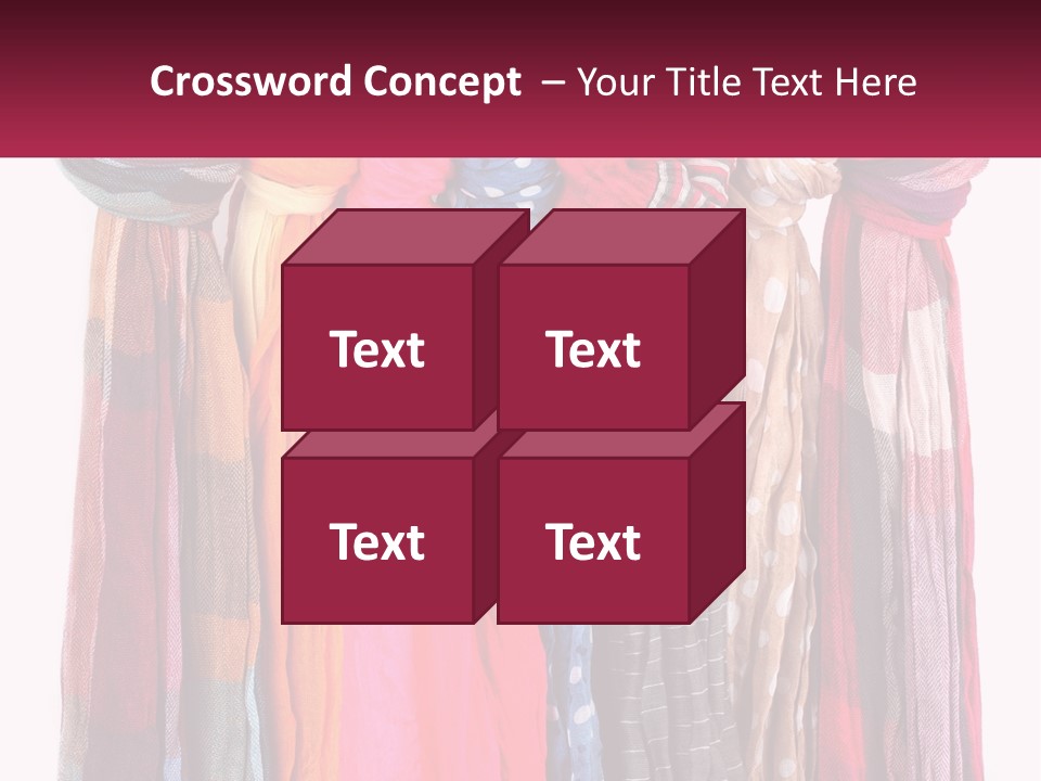A Bunch Of Scarves Hanging On A Rack PowerPoint Template