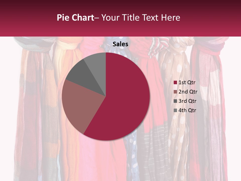 A Bunch Of Scarves Hanging On A Rack PowerPoint Template