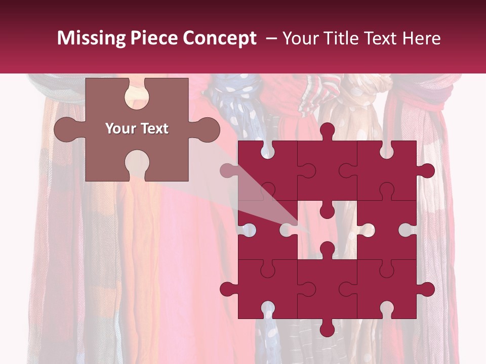 A Bunch Of Scarves Hanging On A Rack PowerPoint Template