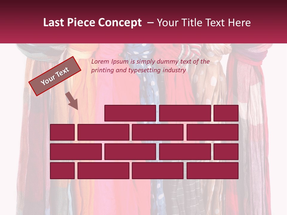 A Bunch Of Scarves Hanging On A Rack PowerPoint Template