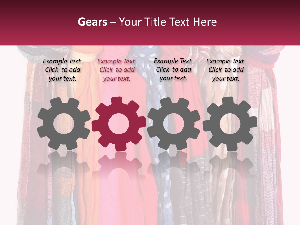 A Bunch Of Scarves Hanging On A Rack PowerPoint Template