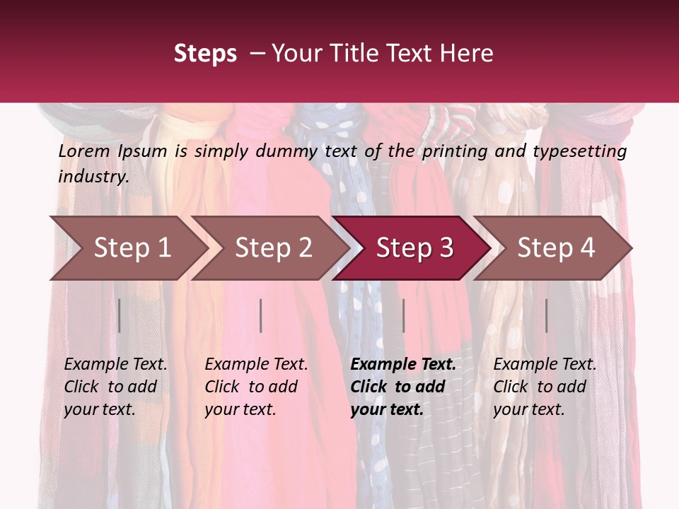 A Bunch Of Scarves Hanging On A Rack PowerPoint Template
