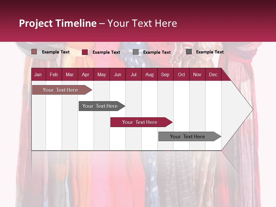 A Bunch Of Scarves Hanging On A Rack PowerPoint Template