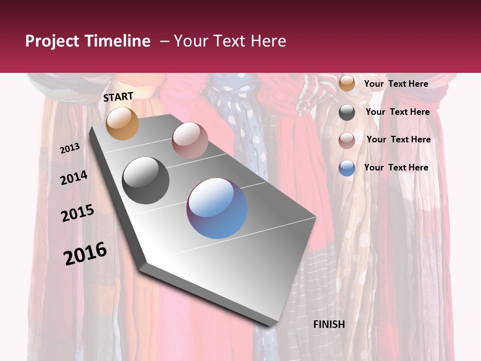 A Bunch Of Scarves Hanging On A Rack PowerPoint Template