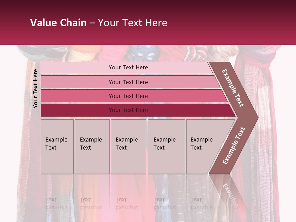 A Bunch Of Scarves Hanging On A Rack PowerPoint Template