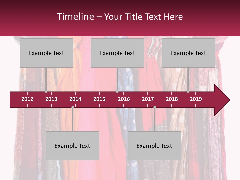 A Bunch Of Scarves Hanging On A Rack PowerPoint Template