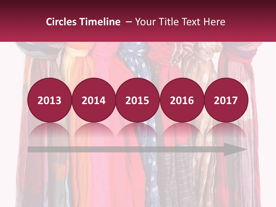 A Bunch Of Scarves Hanging On A Rack PowerPoint Template