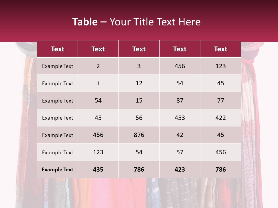 A Bunch Of Scarves Hanging On A Rack PowerPoint Template