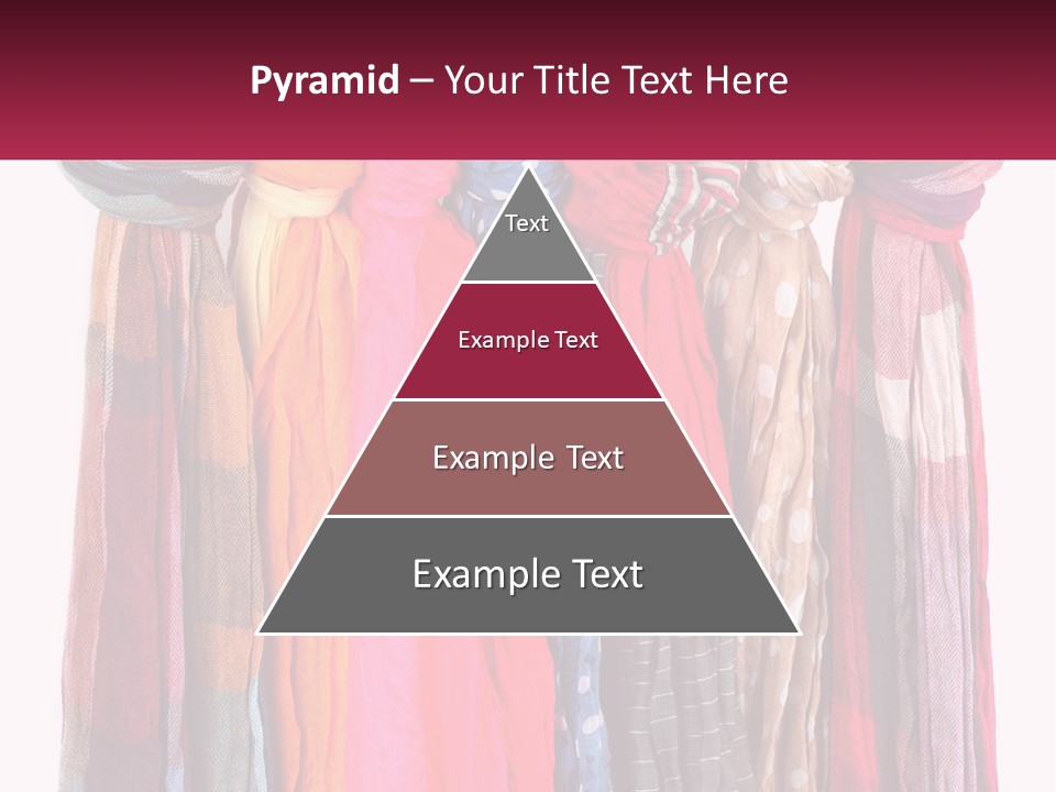 A Bunch Of Scarves Hanging On A Rack PowerPoint Template