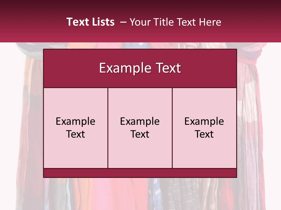 A Bunch Of Scarves Hanging On A Rack PowerPoint Template