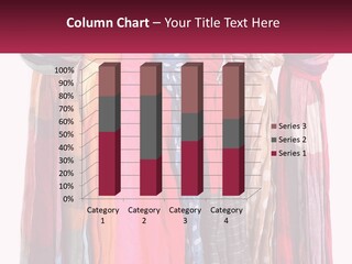 A Bunch Of Scarves Hanging On A Rack PowerPoint Template
