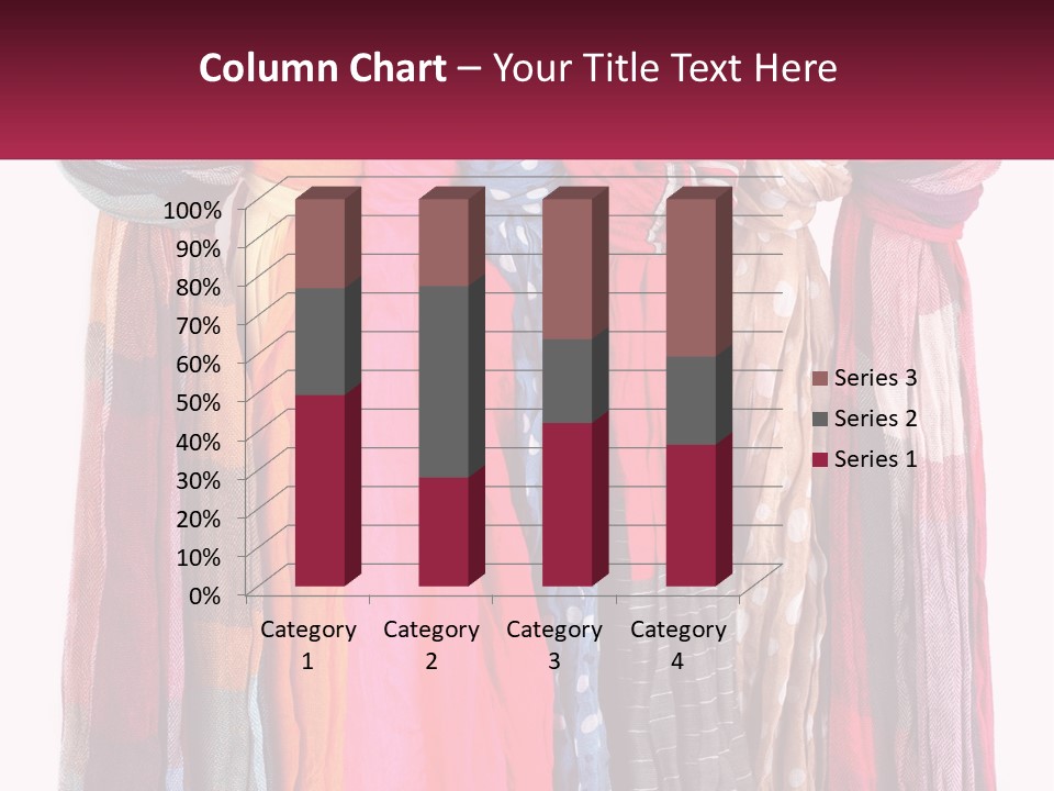 A Bunch Of Scarves Hanging On A Rack PowerPoint Template