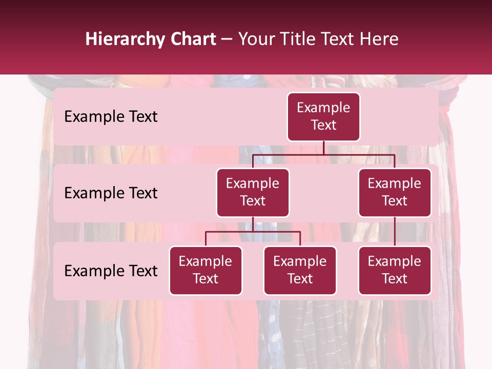 A Bunch Of Scarves Hanging On A Rack PowerPoint Template