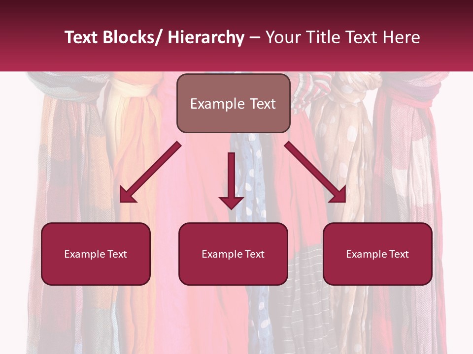 A Bunch Of Scarves Hanging On A Rack PowerPoint Template