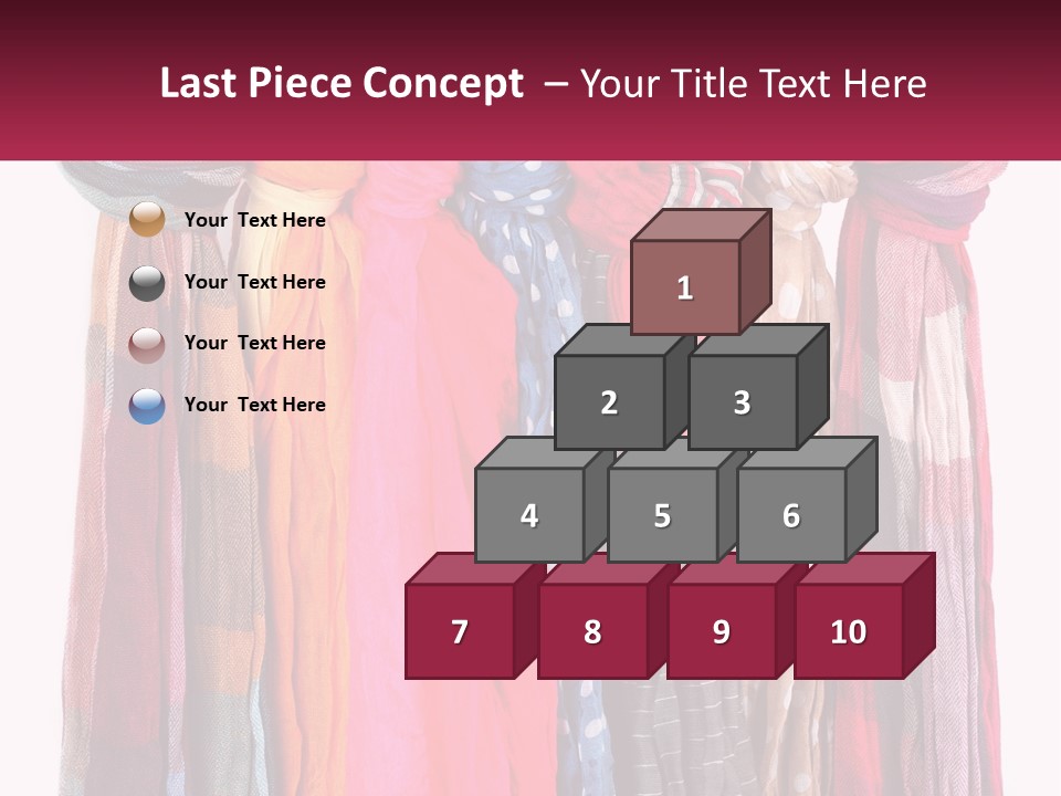 A Bunch Of Scarves Hanging On A Rack PowerPoint Template