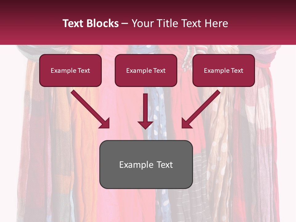 A Bunch Of Scarves Hanging On A Rack PowerPoint Template
