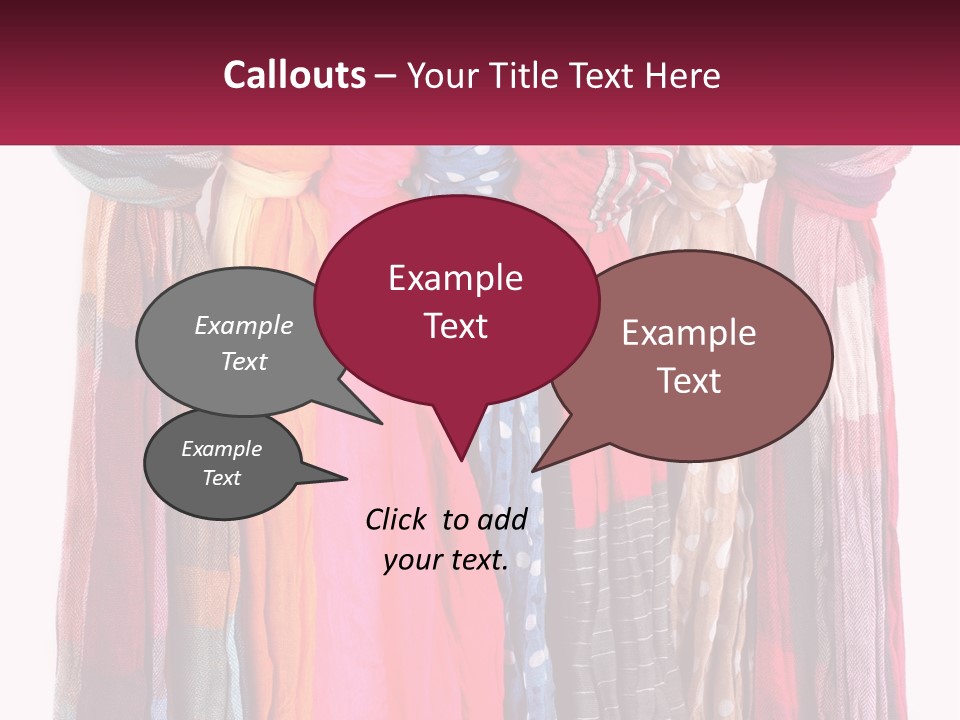A Bunch Of Scarves Hanging On A Rack PowerPoint Template