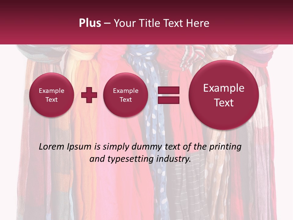 A Bunch Of Scarves Hanging On A Rack PowerPoint Template