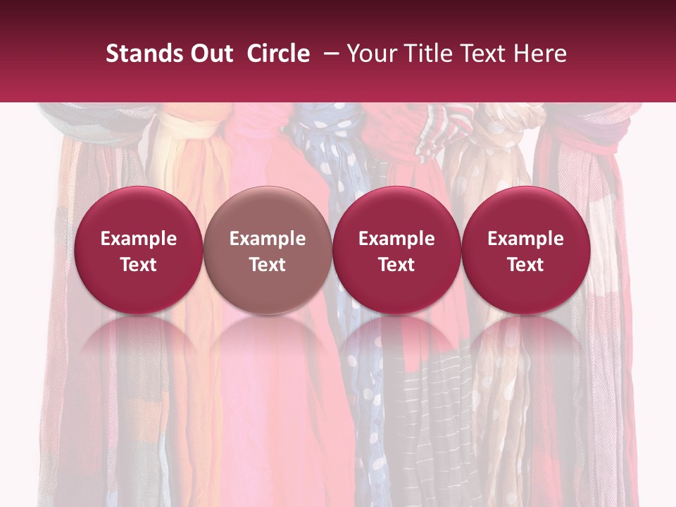 A Bunch Of Scarves Hanging On A Rack PowerPoint Template