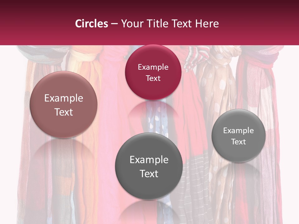 A Bunch Of Scarves Hanging On A Rack PowerPoint Template