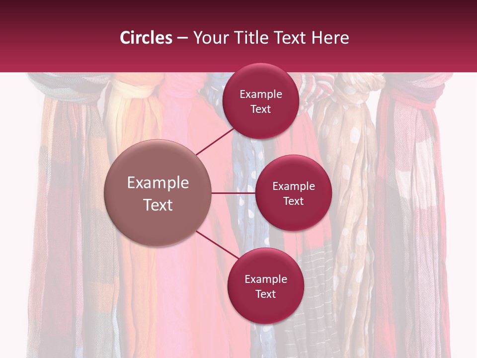 A Bunch Of Scarves Hanging On A Rack PowerPoint Template