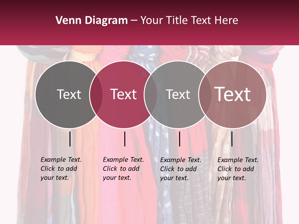 A Bunch Of Scarves Hanging On A Rack PowerPoint Template