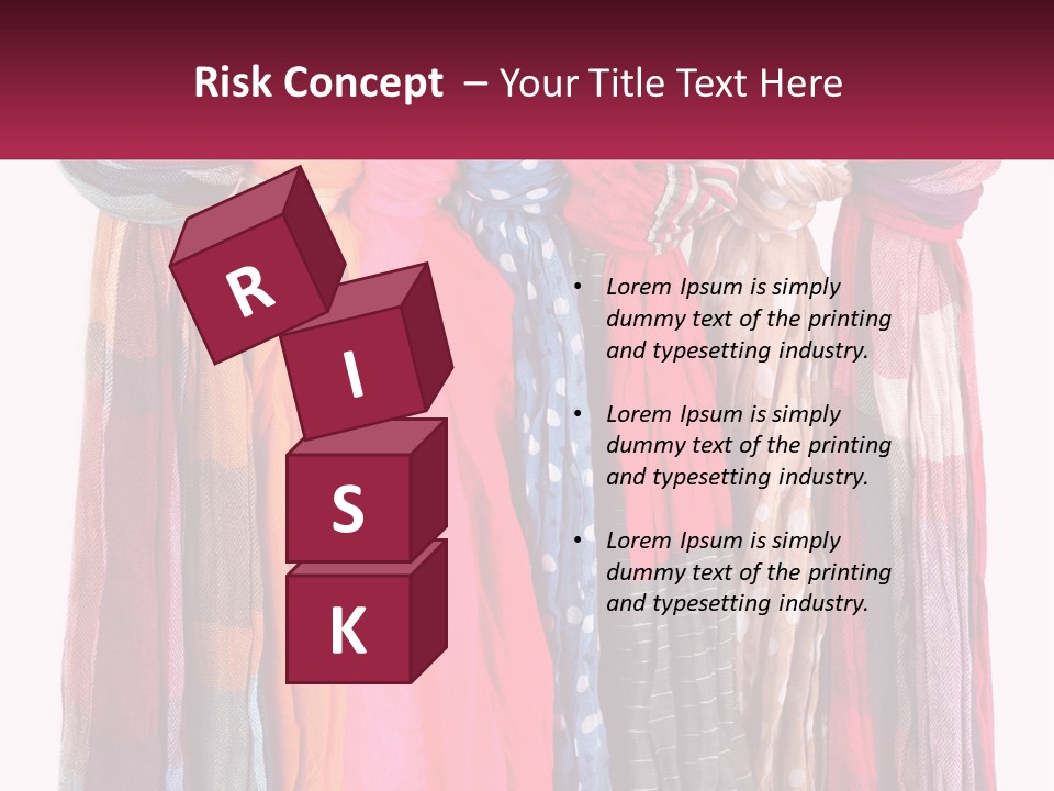 A Bunch Of Scarves Hanging On A Rack PowerPoint Template