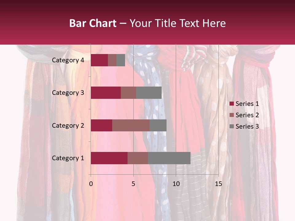 A Bunch Of Scarves Hanging On A Rack PowerPoint Template