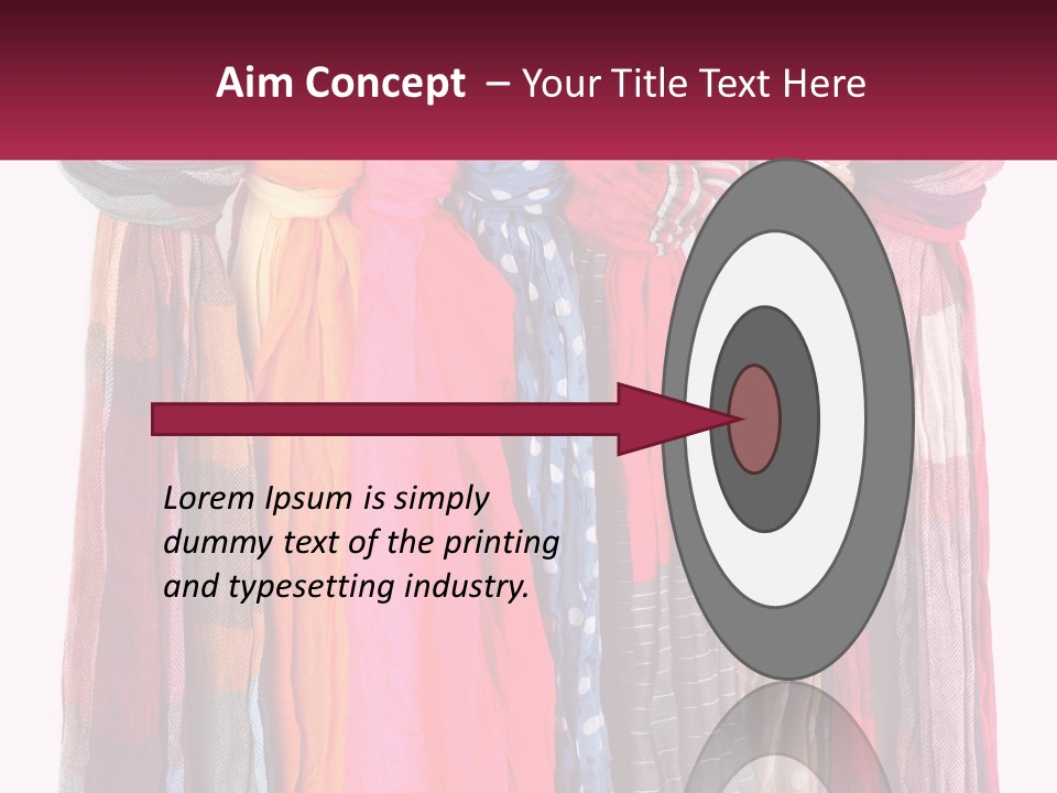 A Bunch Of Scarves Hanging On A Rack PowerPoint Template