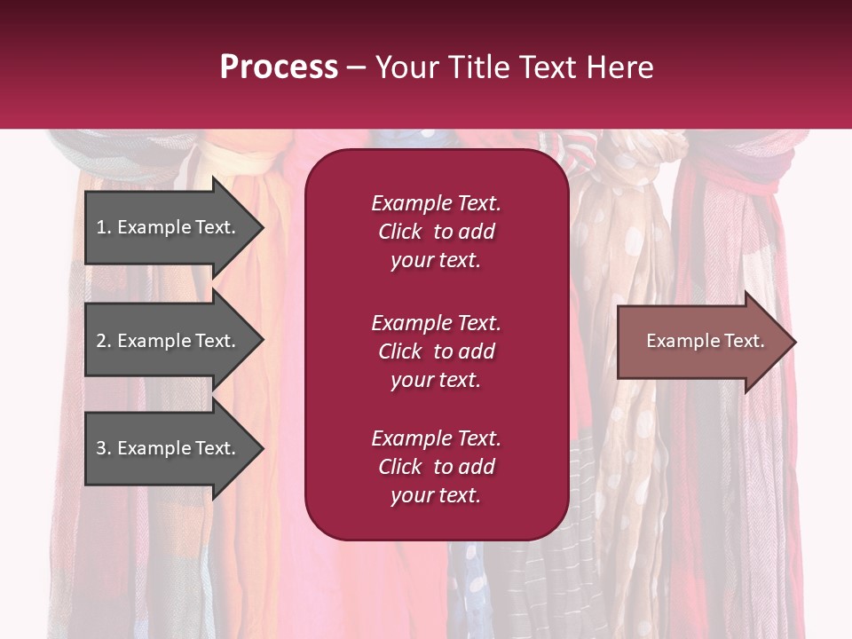 A Bunch Of Scarves Hanging On A Rack PowerPoint Template