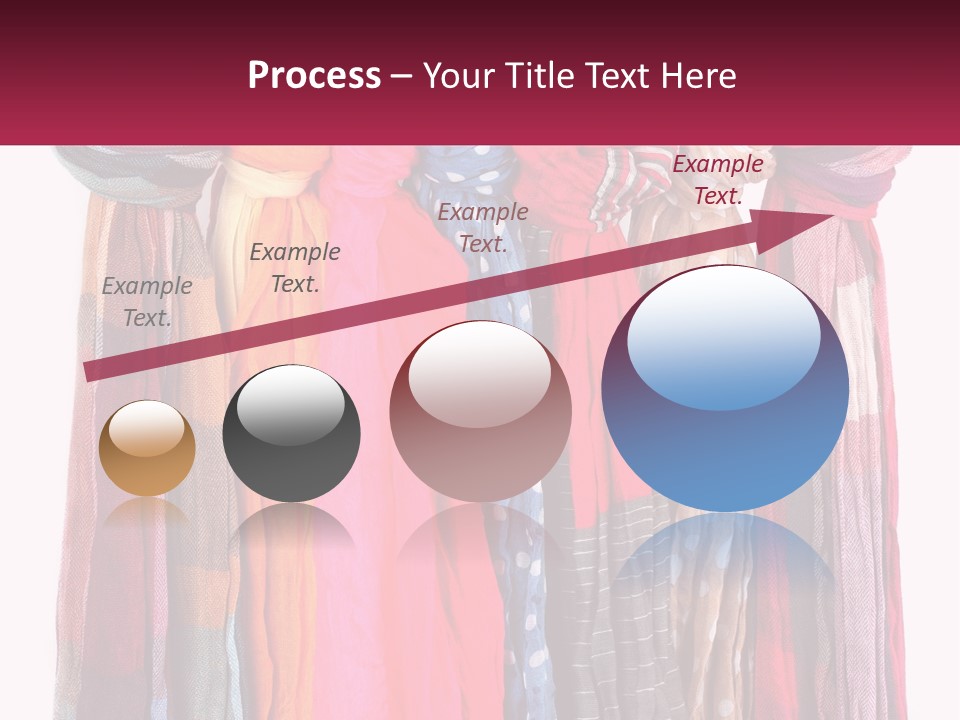 A Bunch Of Scarves Hanging On A Rack PowerPoint Template