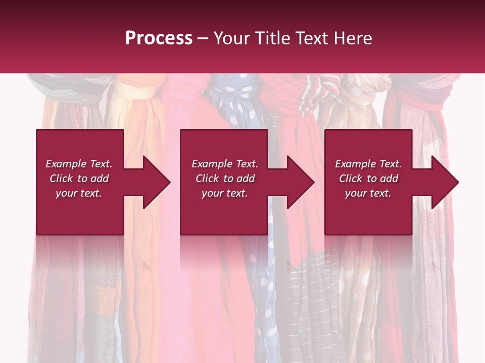 A Bunch Of Scarves Hanging On A Rack PowerPoint Template