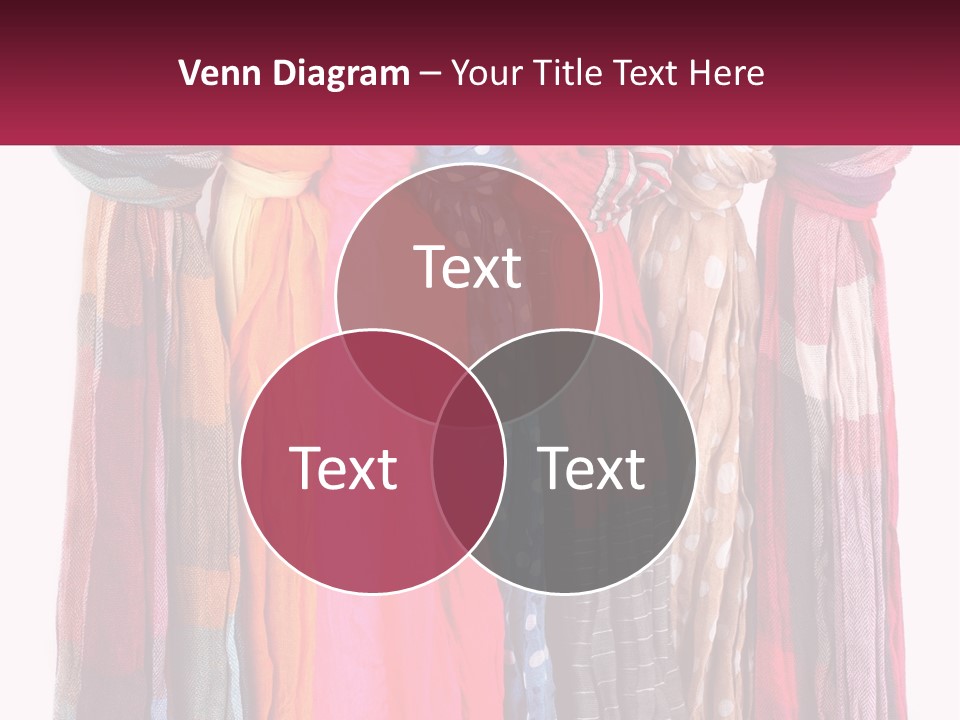 A Bunch Of Scarves Hanging On A Rack PowerPoint Template