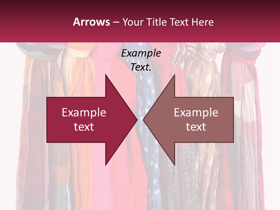 A Bunch Of Scarves Hanging On A Rack PowerPoint Template
