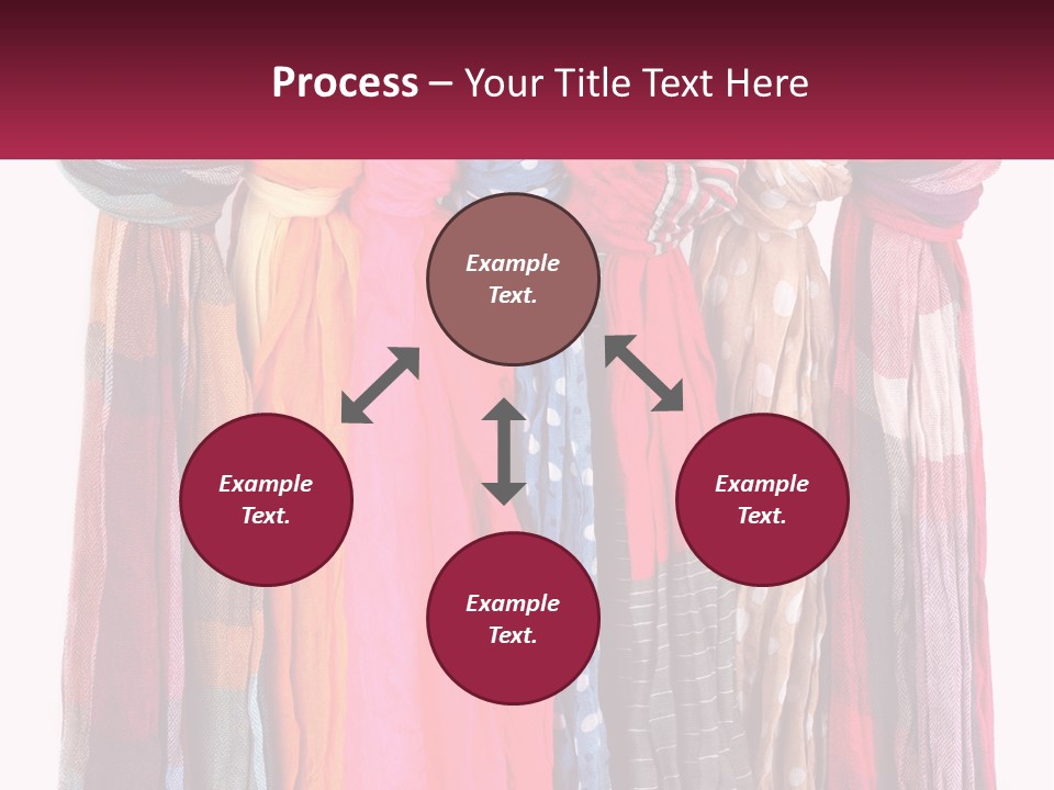 A Bunch Of Scarves Hanging On A Rack PowerPoint Template