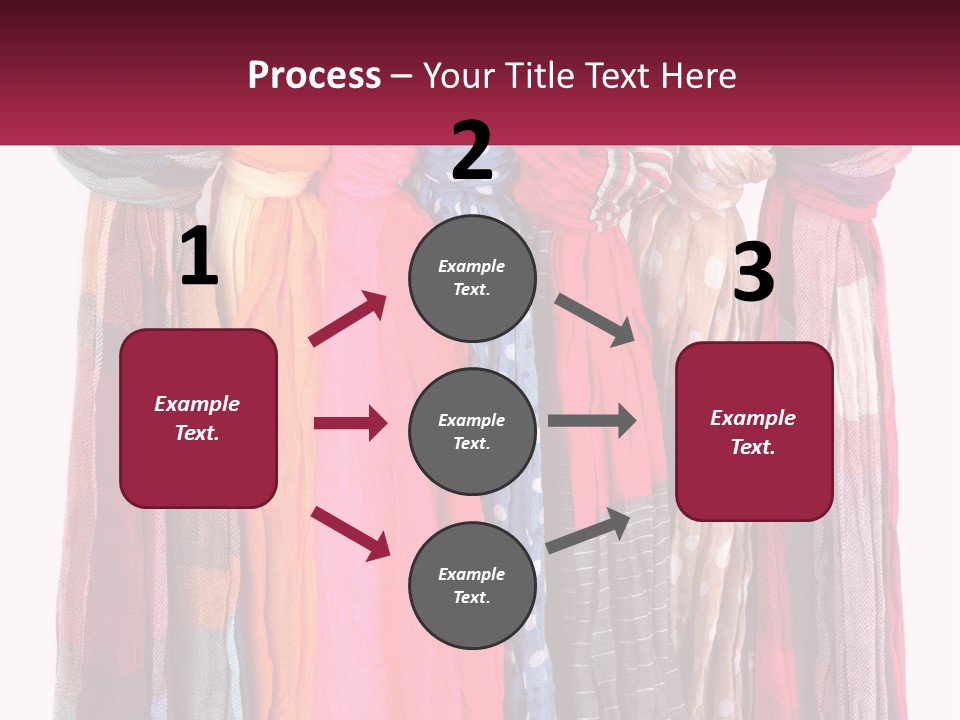 A Bunch Of Scarves Hanging On A Rack PowerPoint Template