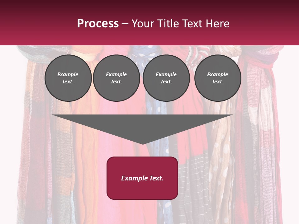 A Bunch Of Scarves Hanging On A Rack PowerPoint Template