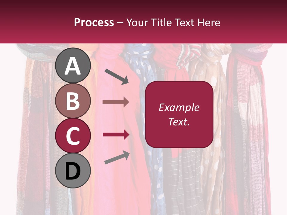 A Bunch Of Scarves Hanging On A Rack PowerPoint Template